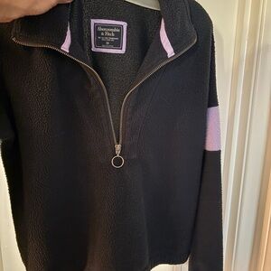 Abercrombie & Fitch Blue and Purple Teddy Fleece Jacket
